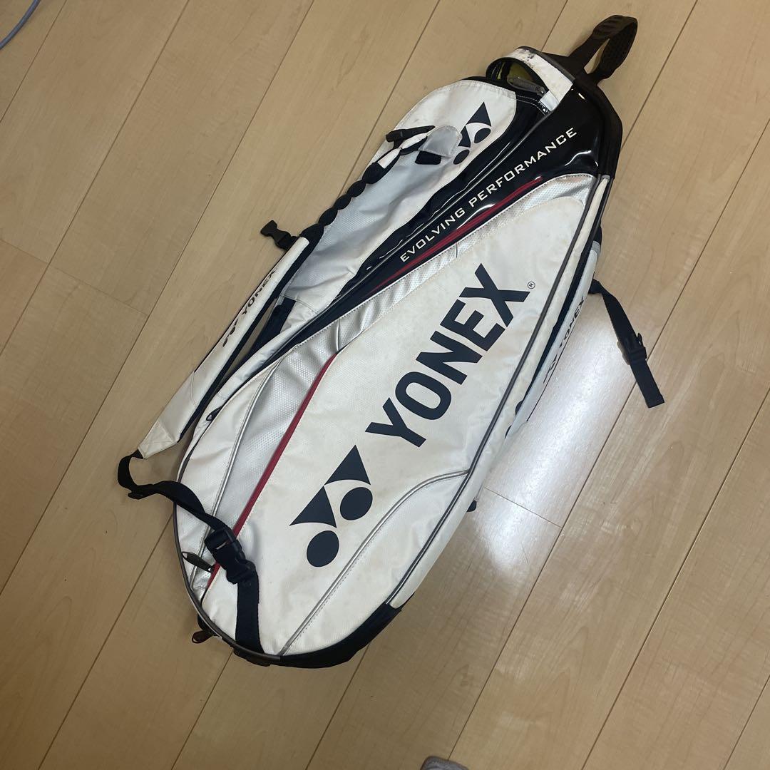 YONEX ラケットバッグ ホワイト - メルカリ