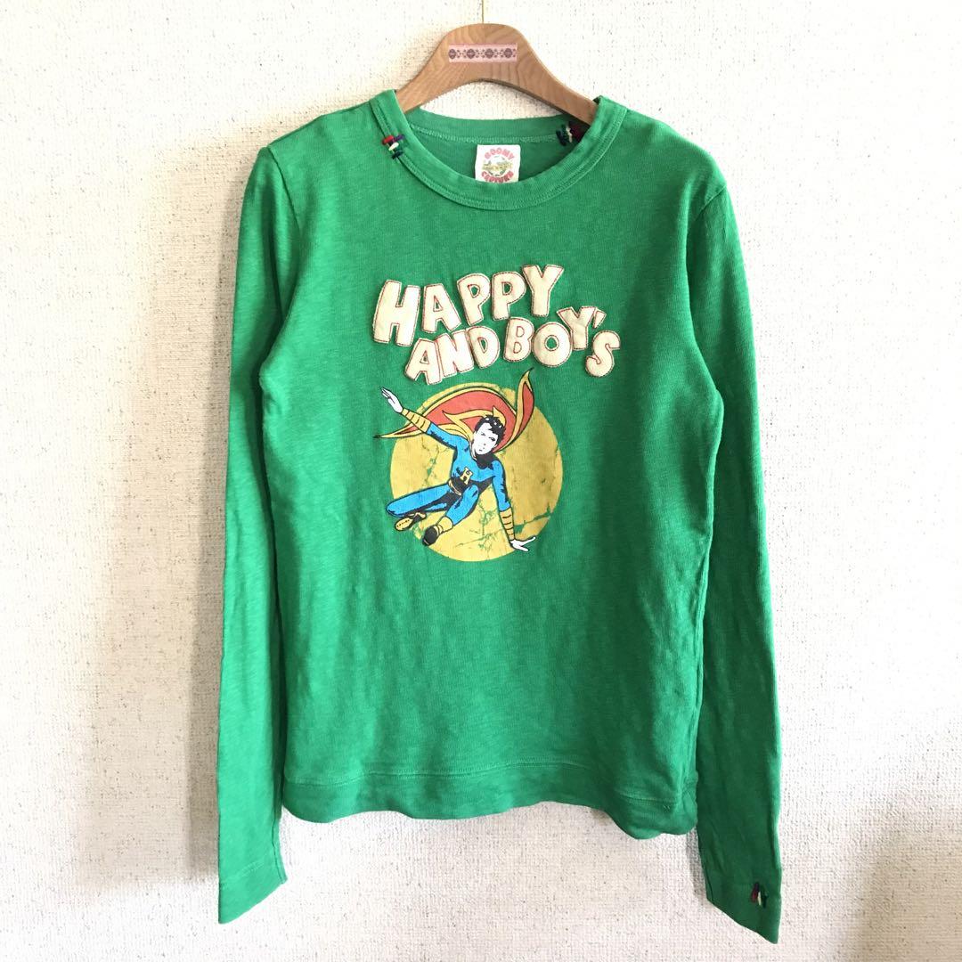 スーパーマンワッペンプリント コットンロングスリーブTシャツ
