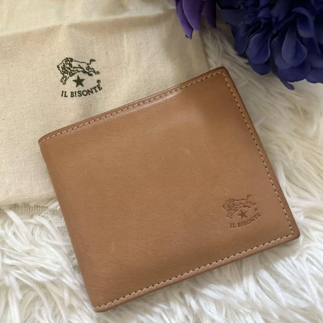 【極美品】現行 イルビゾンテ ヴィンテージ レザー折財布 ２つ折り小銭入 メンズ