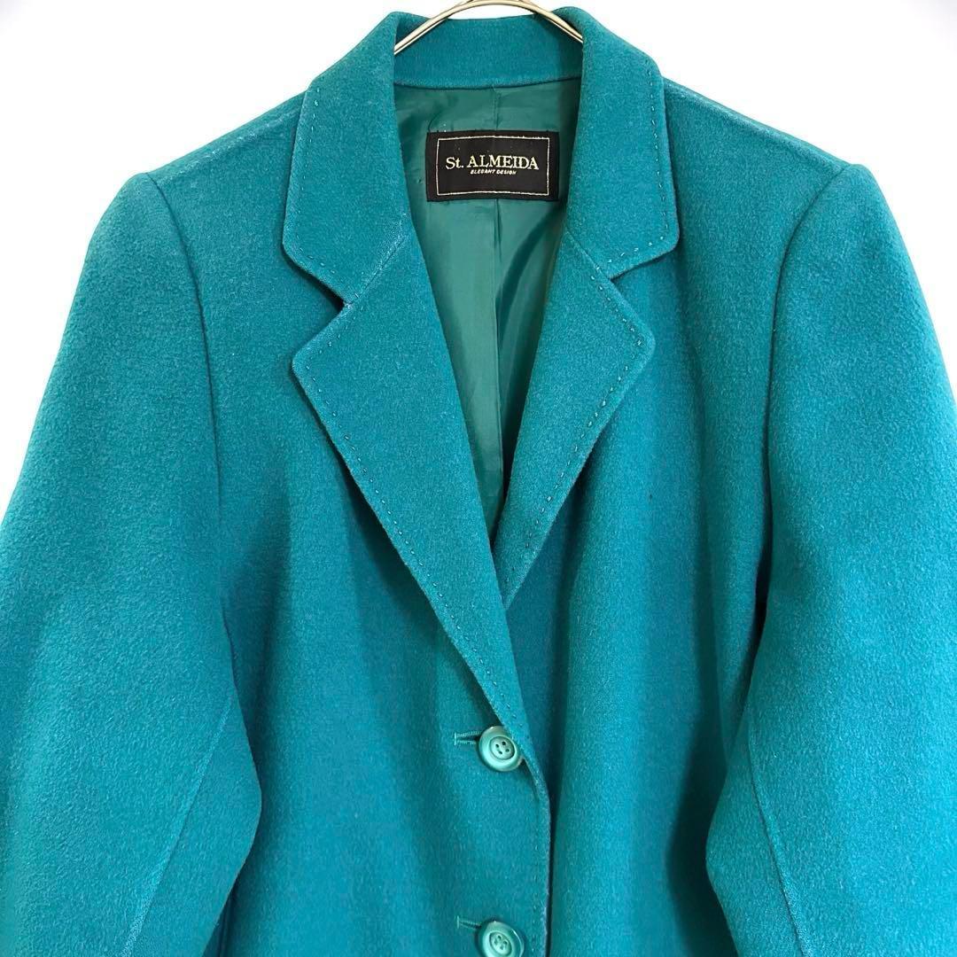 古着/St.ALMEIDA/ウール90%/ハーフコート/アウター/昭和レトロ/F