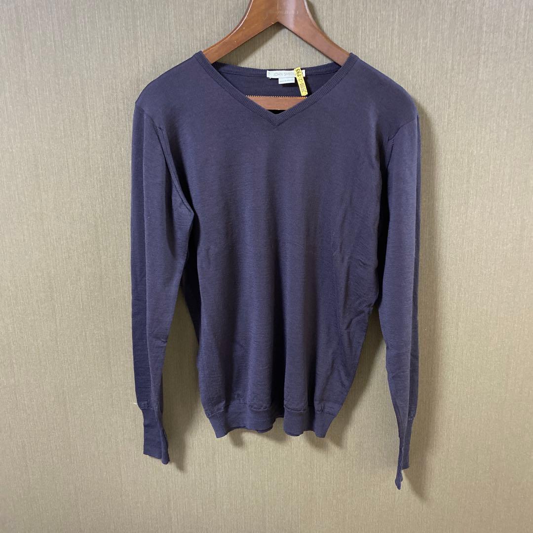 JOHN SMEDLEY ダークブルー ニットセーター S