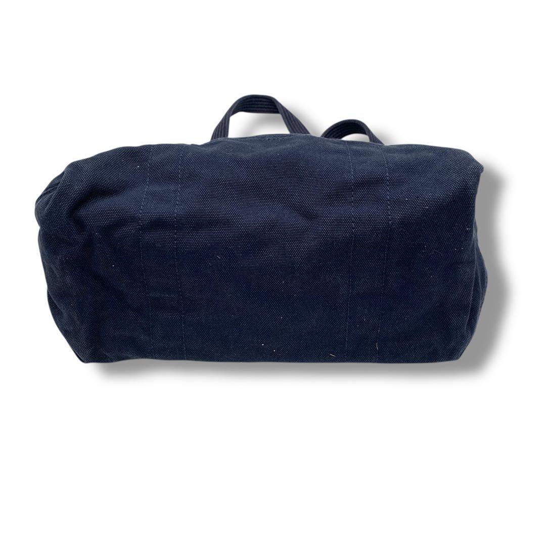 美品 ラルフローレン キャンバス トートバッグ ブラック 肩掛け デカロゴ 希少デザイン！ ポロ ラルフローレン キャンバス トートバッロゴ