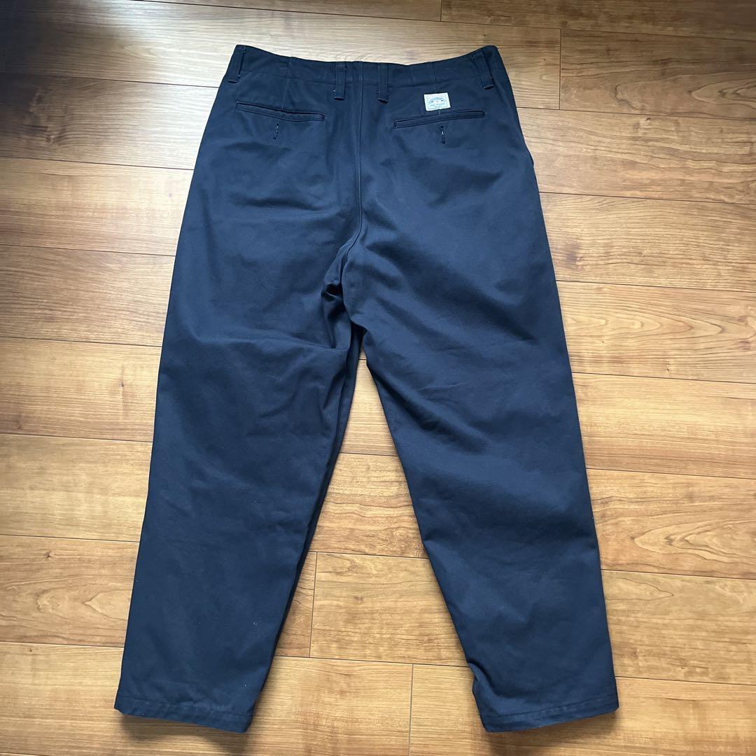パンツ DESENDANT COTTON TWILL TROUSERS NAVY