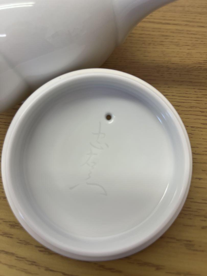 未使用品】 奥川忠衛門 白磁茶器セット 日本工芸会正会員 急須×1