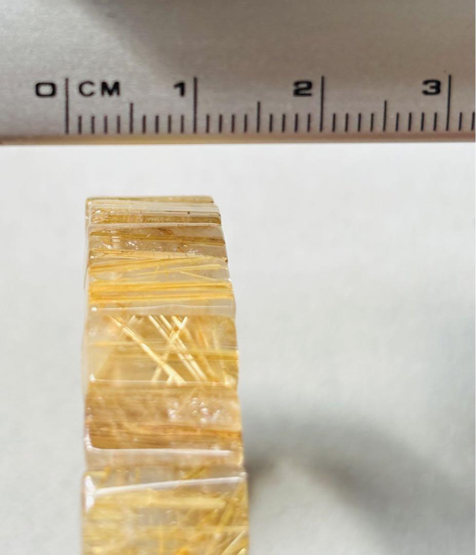良質　針多めルチルクォーツバングル　針水晶ブレスレット