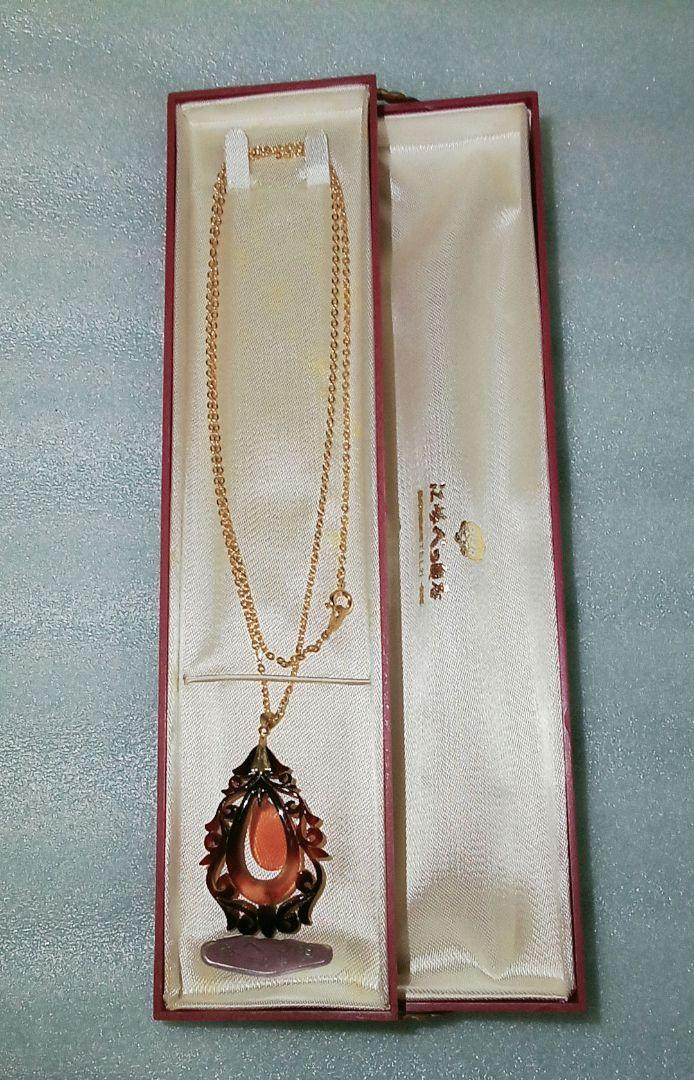 本べっ甲 べっ甲 ネックレス 箱付き 工芸品