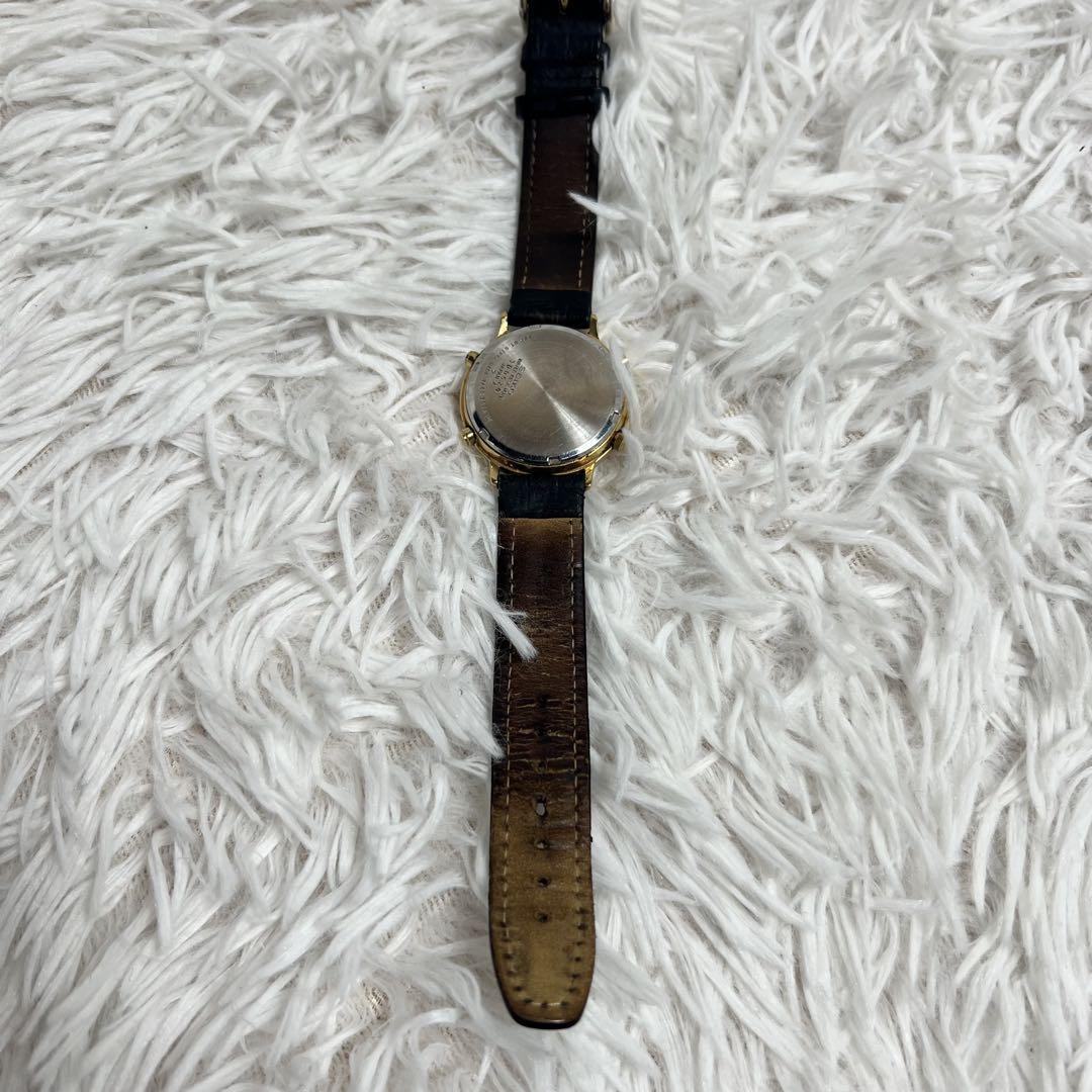 稼働美品 セイコー ムーンフェイズ クロノグラフ メンズ腕時計 ゴールド文字盤