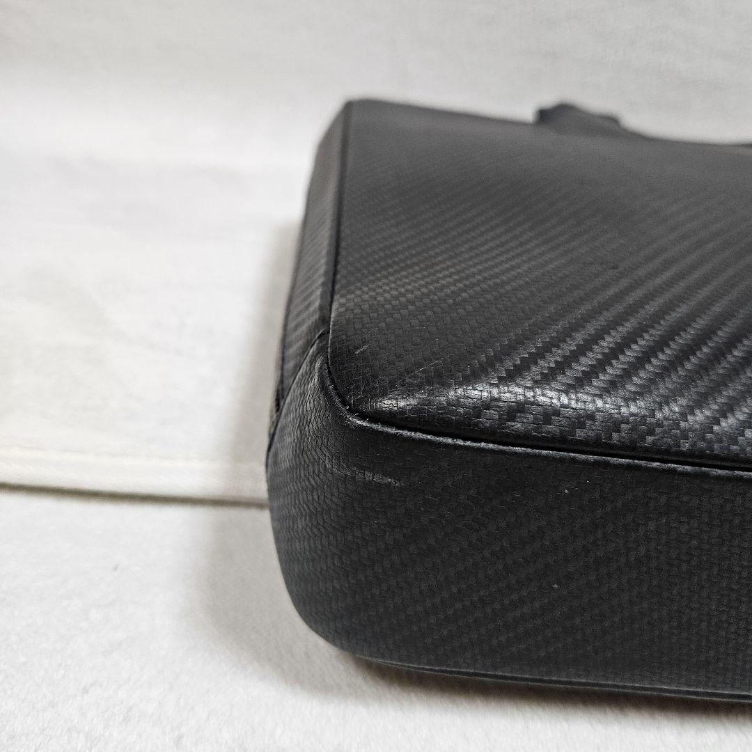 dunhill シャーシ ビジネスバッグ A4収納可 カーボン レザー ブラック