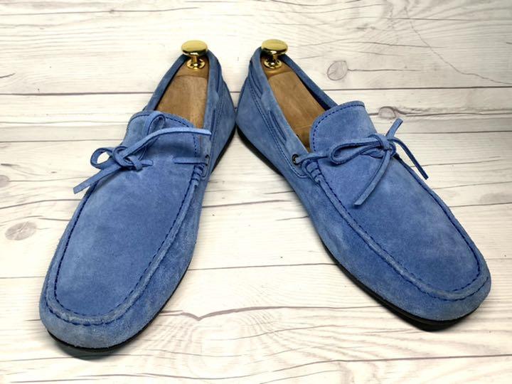 いラインアップ Tod S メンズ 青 トッズ ドライビングシューズ 24 5cm程度 デッキシューズ Www Petromindo Com