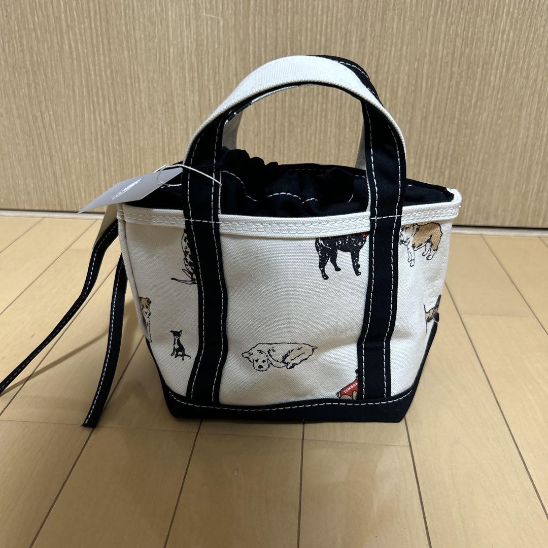 最終値下げ！！新品未使用　テンベア　犬柄ミニトート
