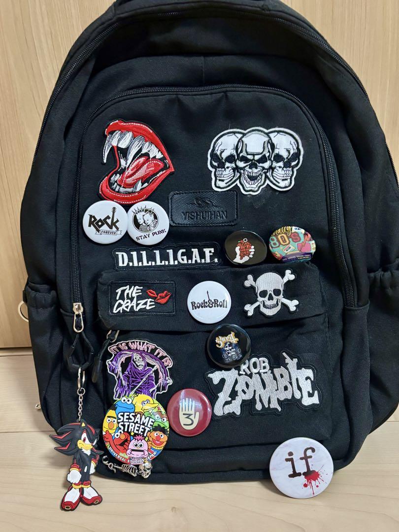 リュック パンク系 y2k 大容量 Punk-style backpack