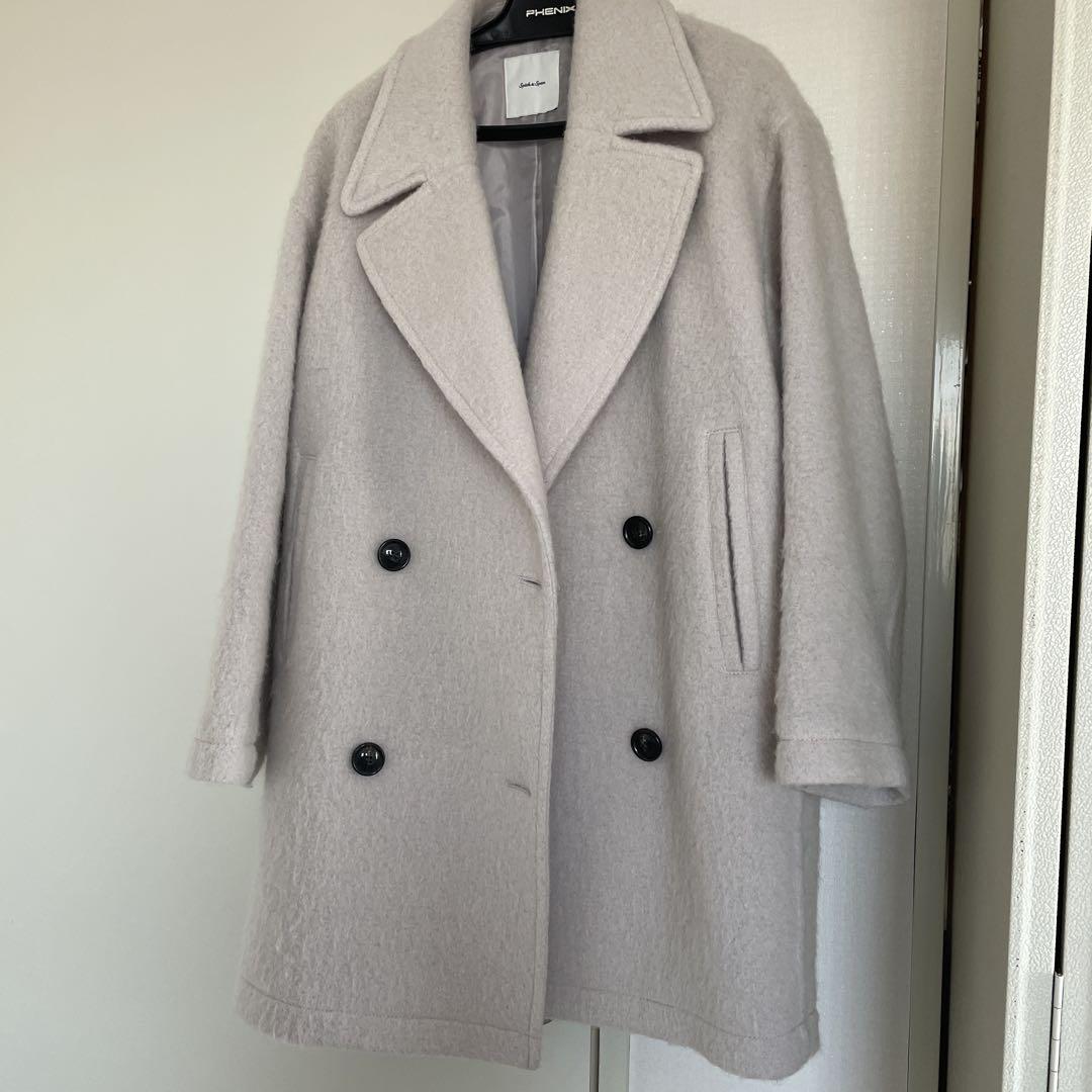 Spick and span ミドルシャギーコート
