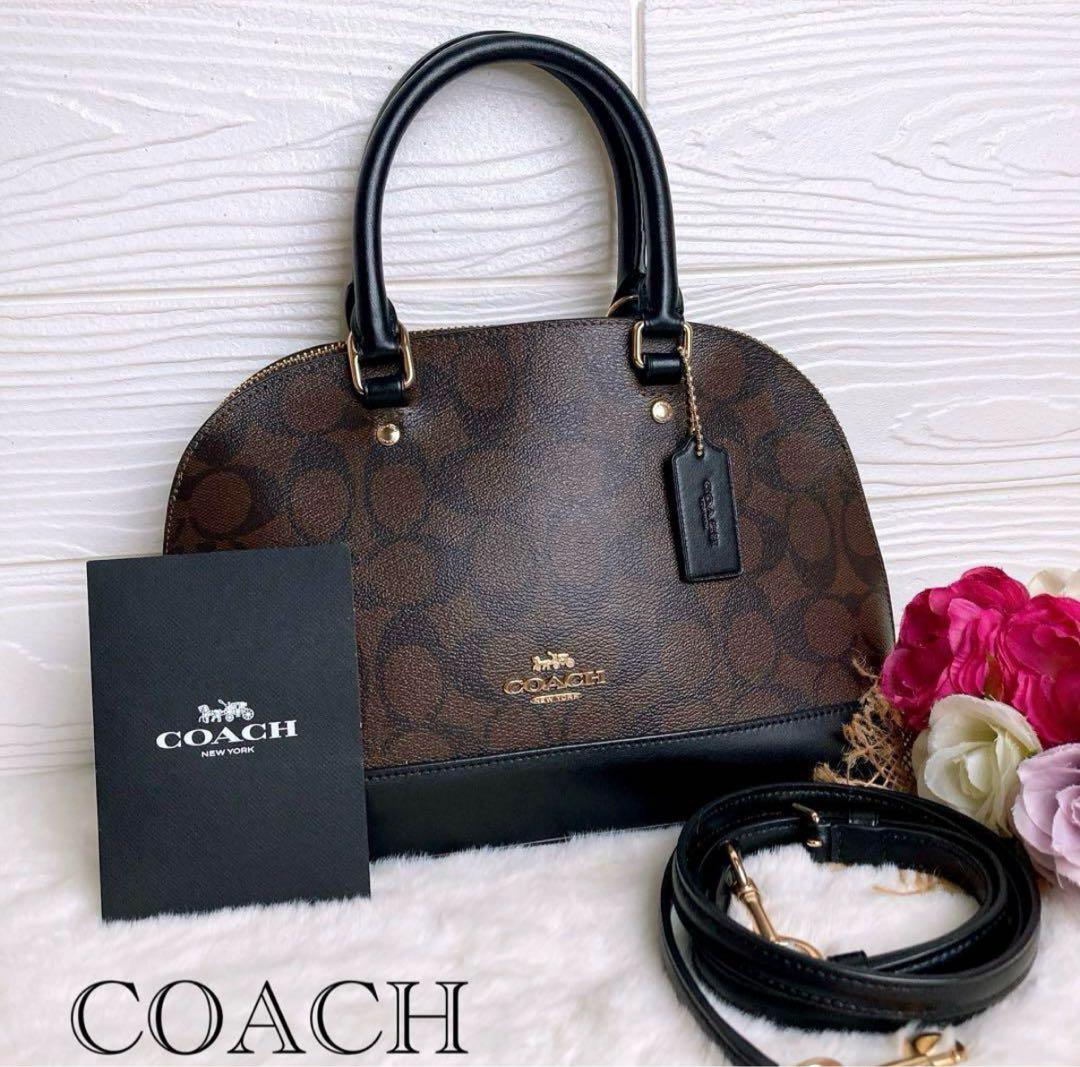 COACHコーチショルダーバッグ シグネチャー ブラウン