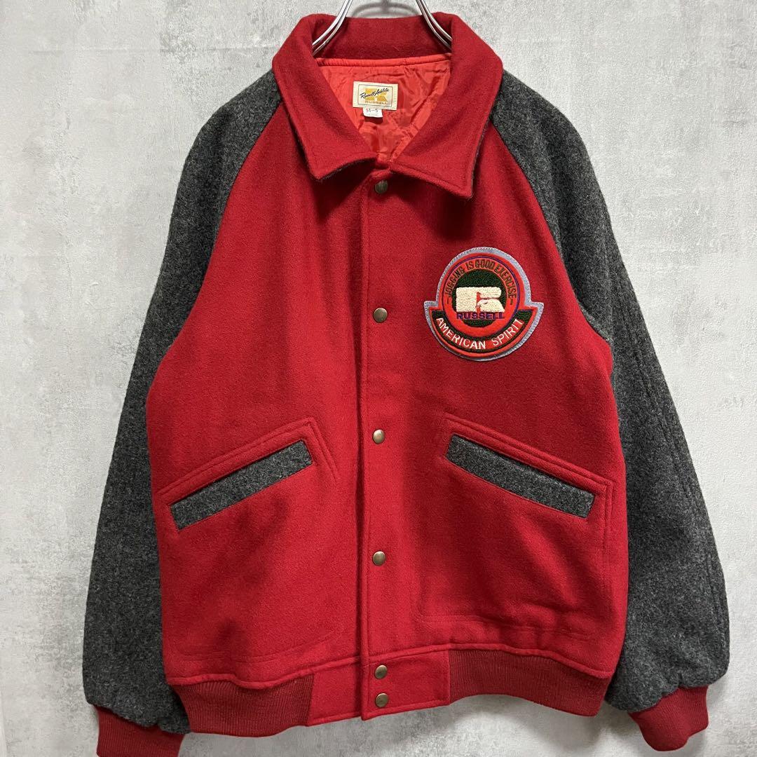 良配色 ラッセル RUSSELL スタジャン 金タグ ヴィンテージ 古着 日本製