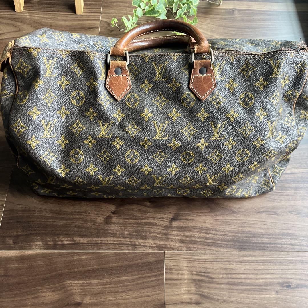 輝い LOUIS VUITTON モノグラムの旧型スピーディ40 トートバッグ