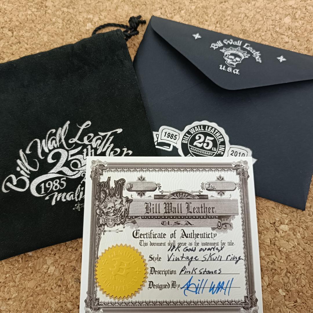 【美品】BWL ビルウォールレザー ヴィンテージスカルリング 18K US7号 【美品】BWL ビルウォールレザー ヴィンテージスカルリング 18K US7号