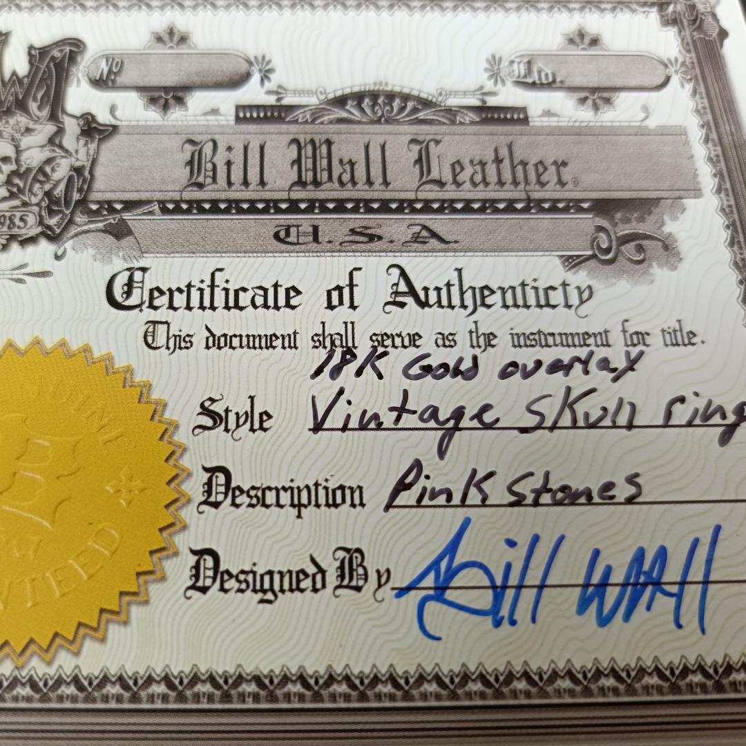 【美品】BWL ビルウォールレザー ヴィンテージスカルリング 18K US7号 【美品】BWL ビルウォールレザー ヴィンテージスカルリング 18K US7号