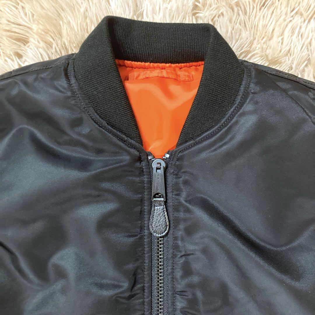 【現行美品】アヴィレックス　アーチロゴ　MA-1 黒　thermolite L