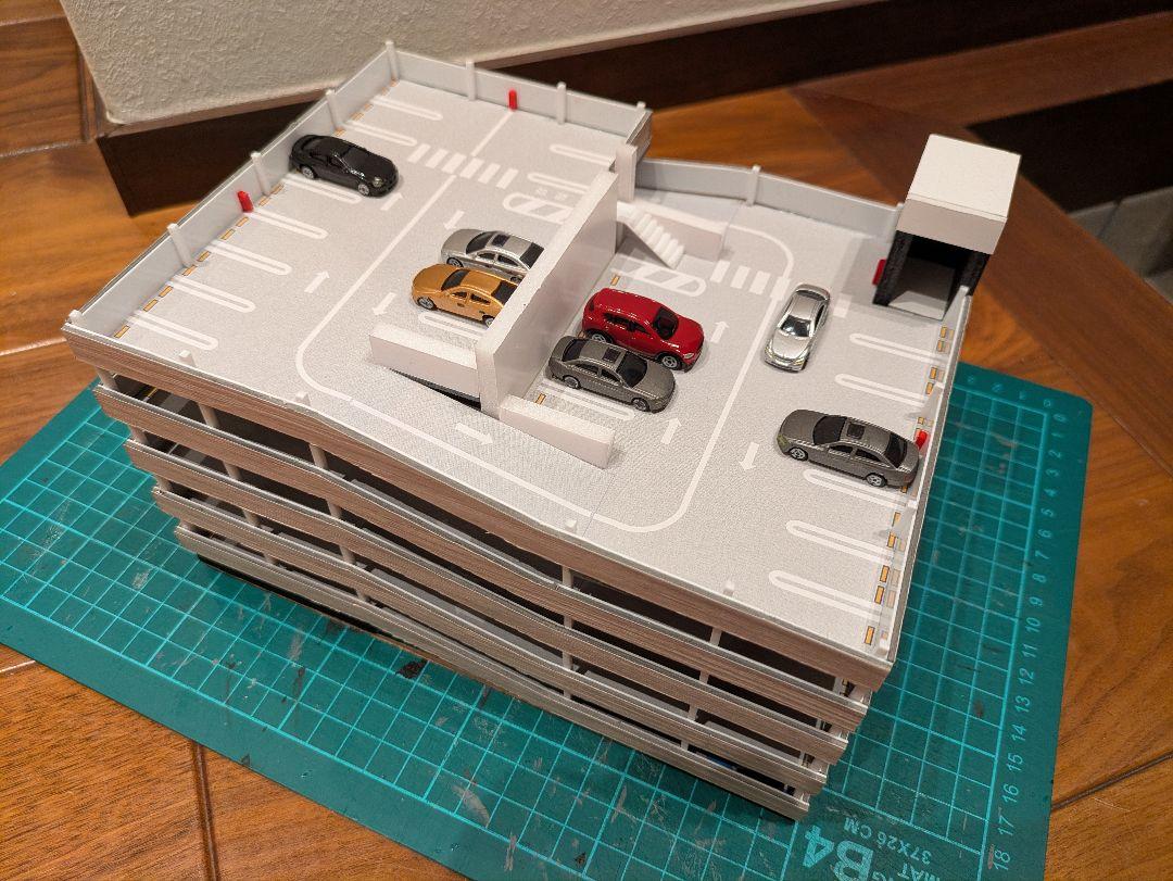 Nゲージ　自作ストラクチャー　立体駐車場