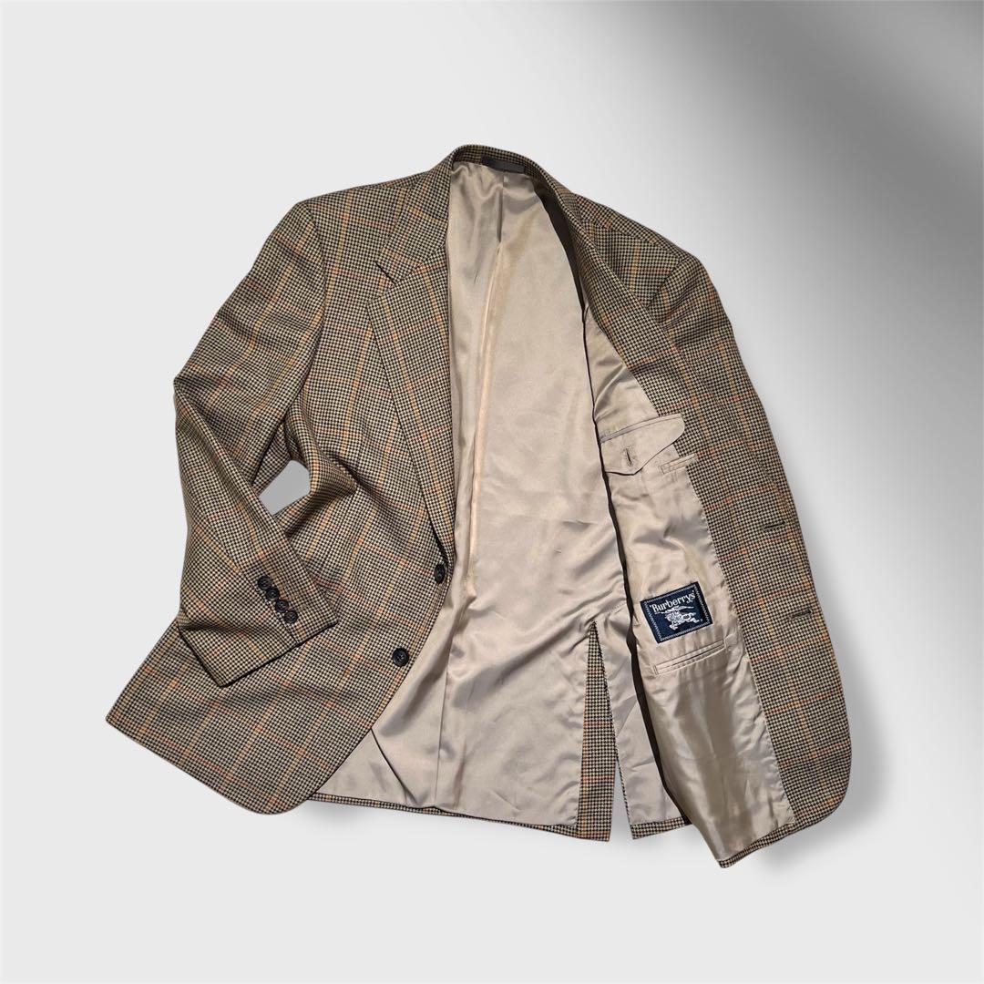 BURBERRY 千鳥チェック柄 テーラードジャケット ブラウン L