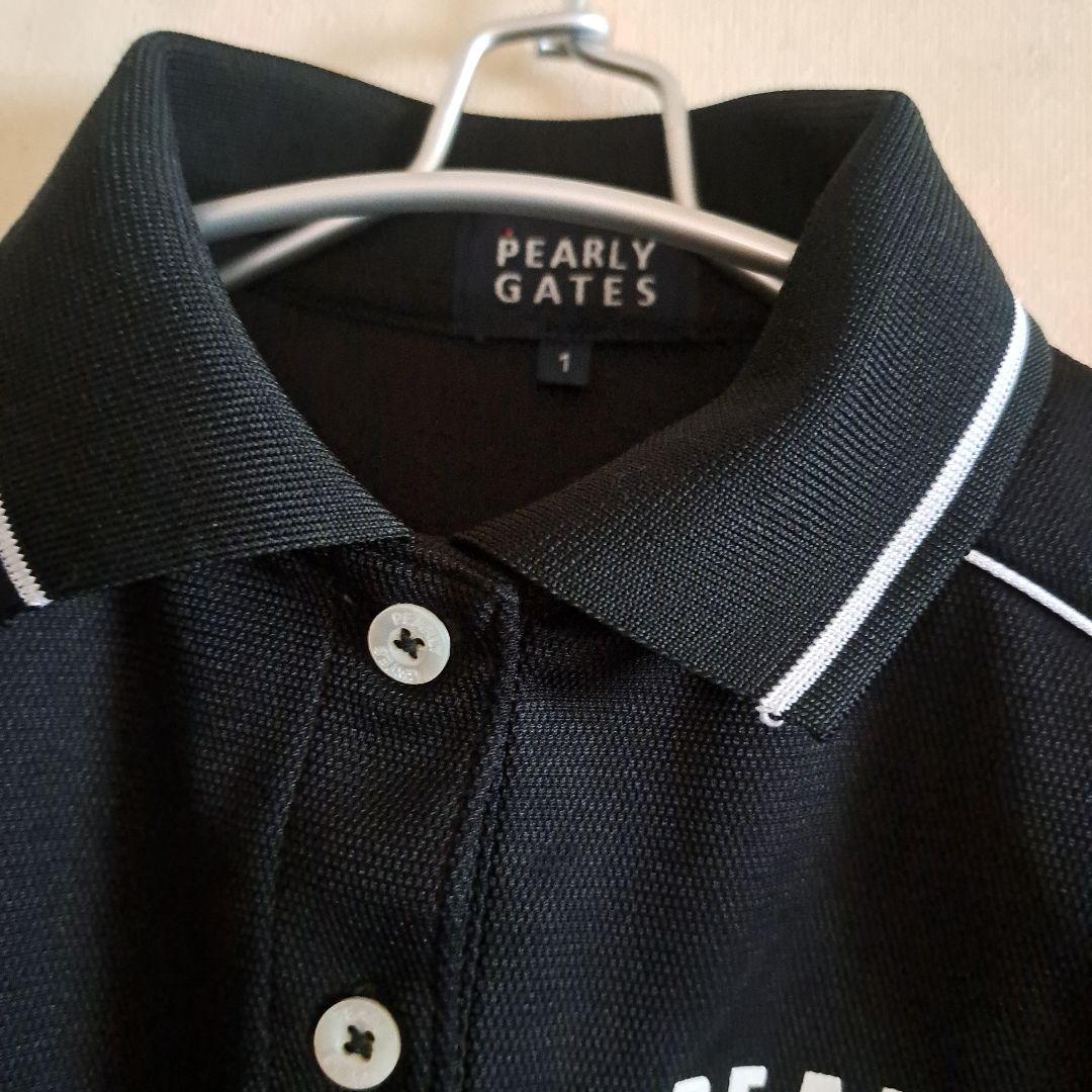PEARLY GATES ゴルフ用ポロシャツ Mサイズ ブラック サイズ：4 PEARLY GATES パーリーゲイツ 2023年モデル 半袖