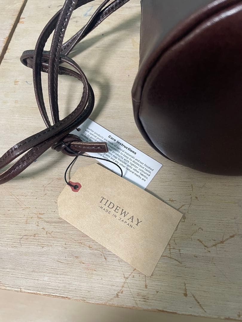 TIDEWAY ダークブラウン 巾着型バッグ　新品　未使用