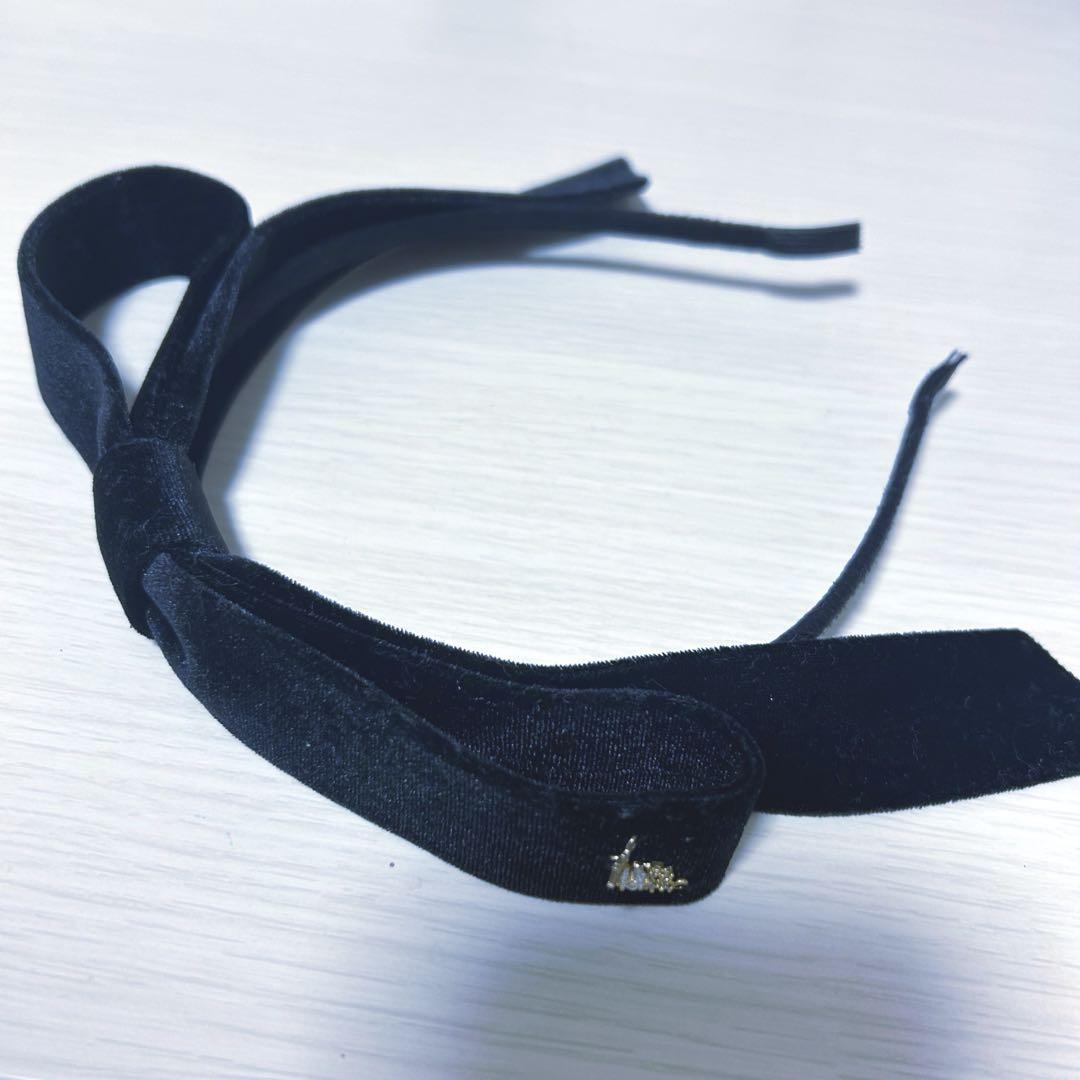 ヘアアクセサリー Her lip to Velour Ribbon Headband