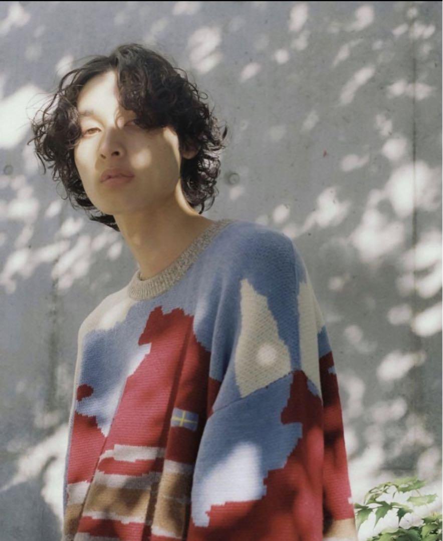 acne マーブルニット