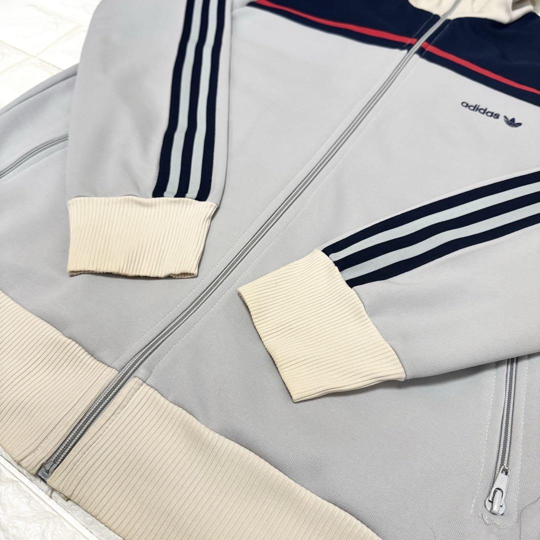 ◆あのちゃん着用／同型同色／美品◆ 80s アディダスジャージ 灰×紺×赤 ❸