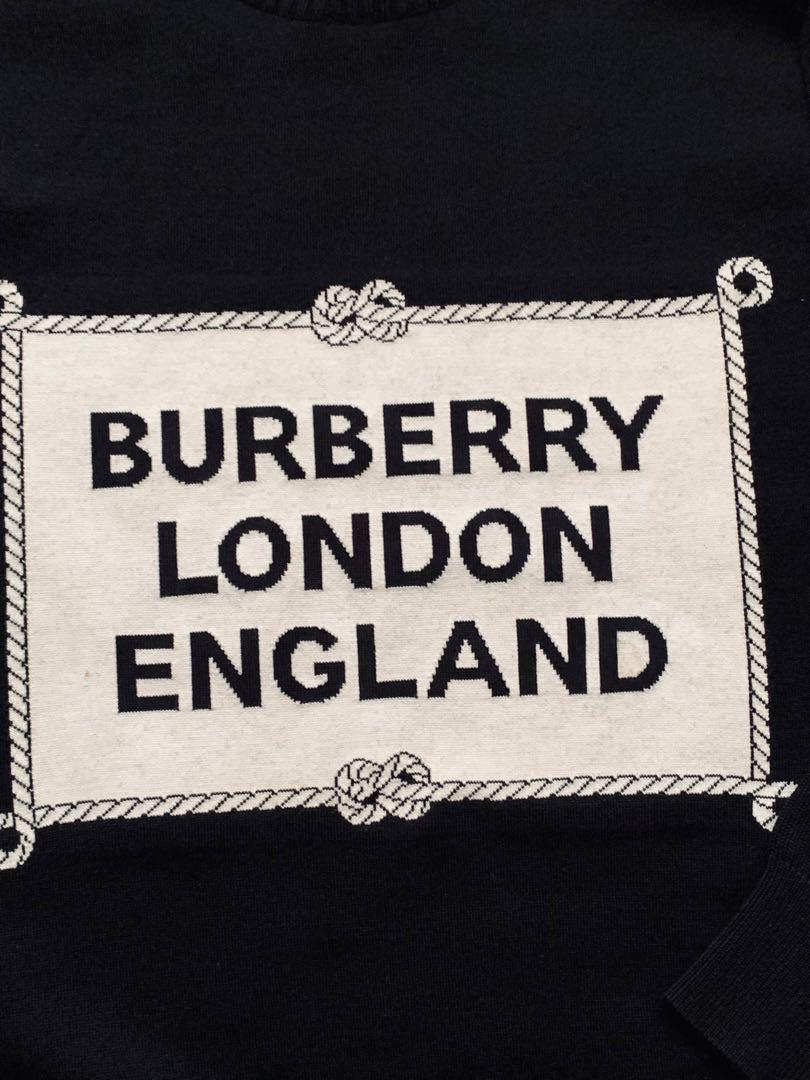Burberry フレームロゴ柄　長袖ニット　XSサイズ
