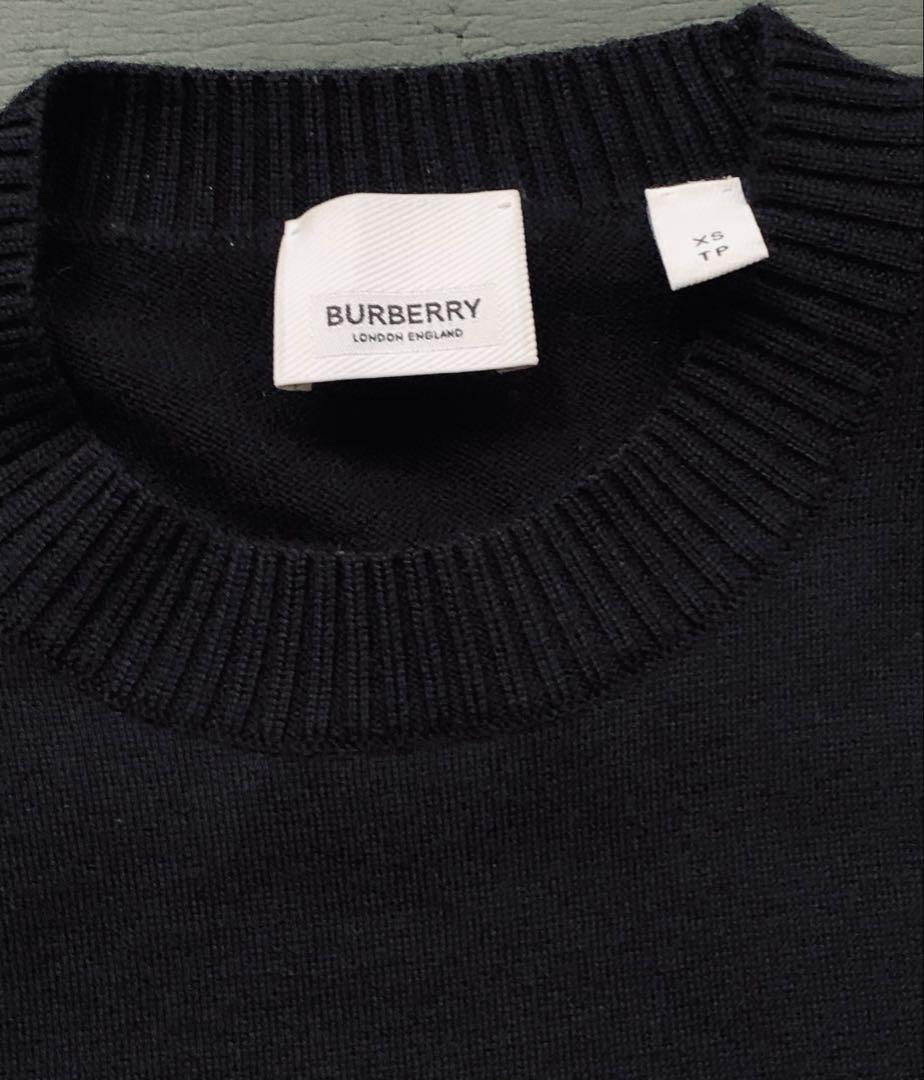 Burberry フレームロゴ柄　長袖ニット　XSサイズ