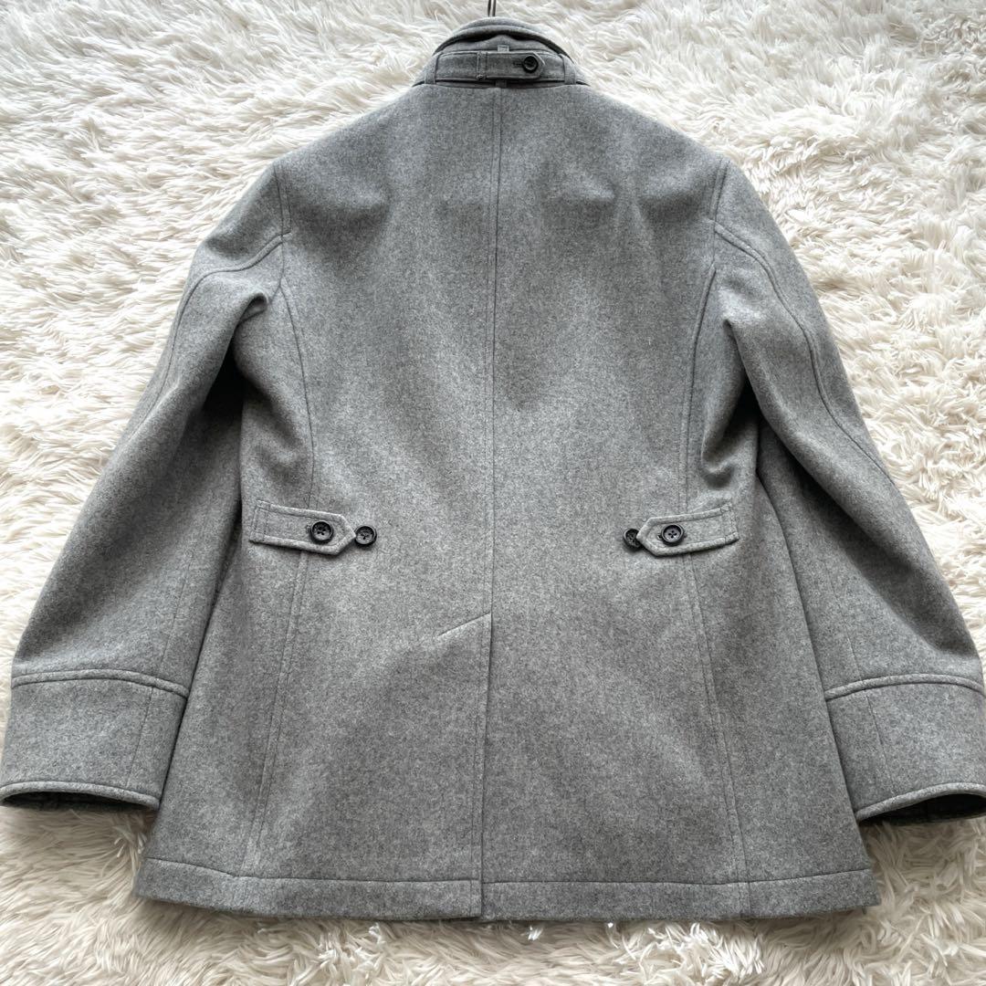 未使用級】MICHEL KLEIN メンズ ウール スタンドカラーコート 46
