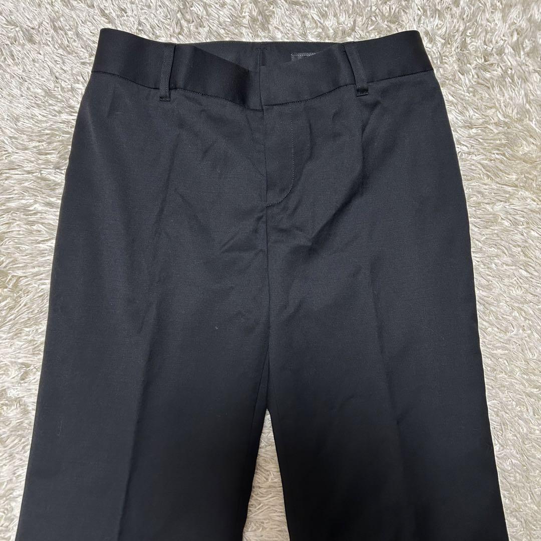 極美品 アンタイトル パンツスーツ セットアップ ビジネス ブラック シルク混S