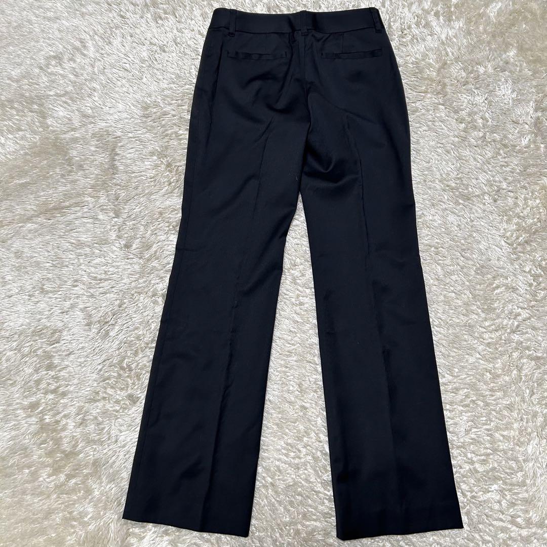 極美品 アンタイトル パンツスーツ セットアップ ビジネス ブラック シルク混S