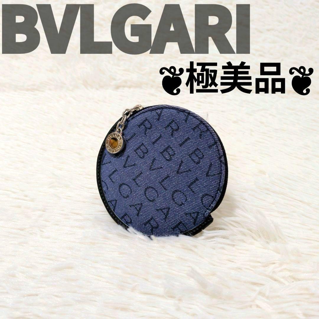 ️ BVLGARI コインケース ロゴマニア デニム キャンバス ブルー