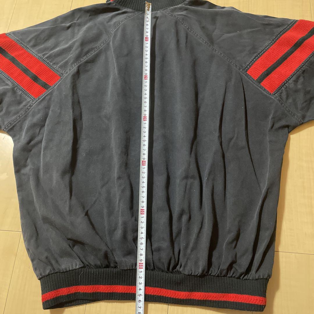 90s UMBRO アンブロ ドリルトップ ハーフジップ ブラック レッド L