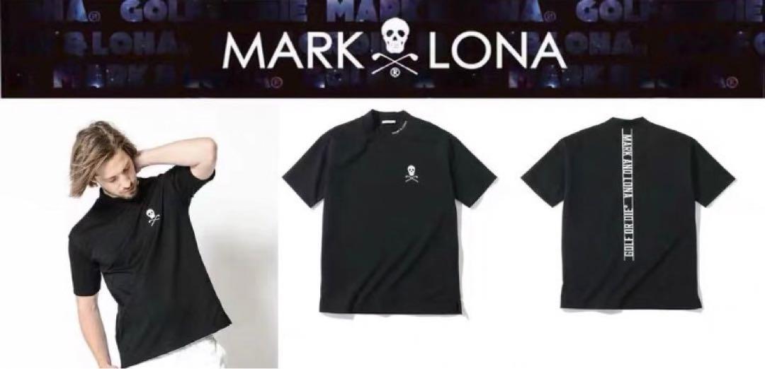 新品 MARK&LONAマークアンドロナ半袖 モックネック 黒 M