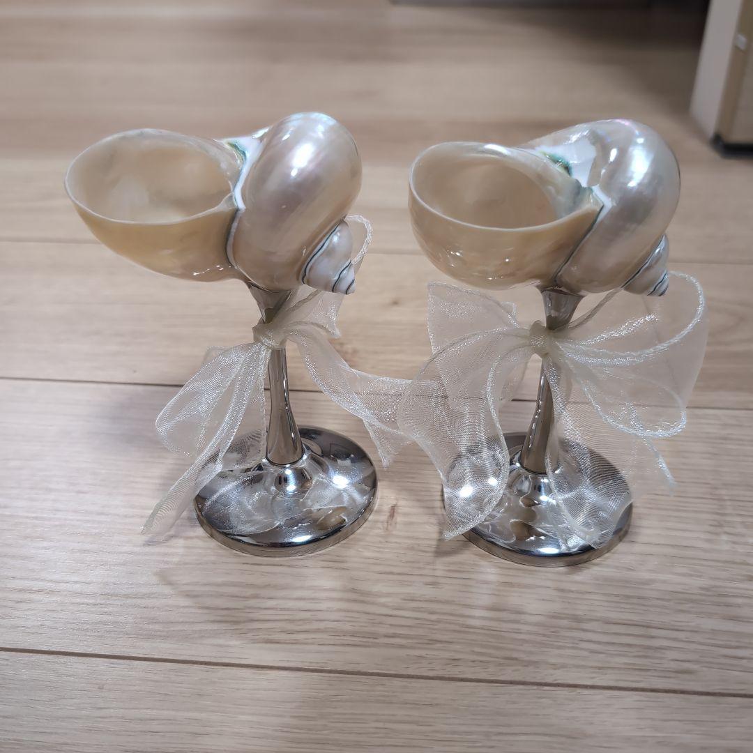 貝殻デザインカップ 2個セット目立った傷や汚れなし