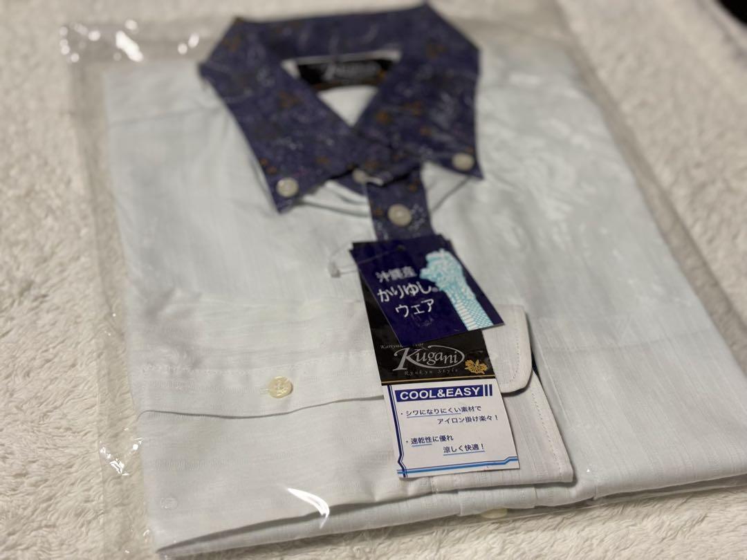 【沖縄直送/新品/長袖】沖縄かりゆしウェア Lサイズ
