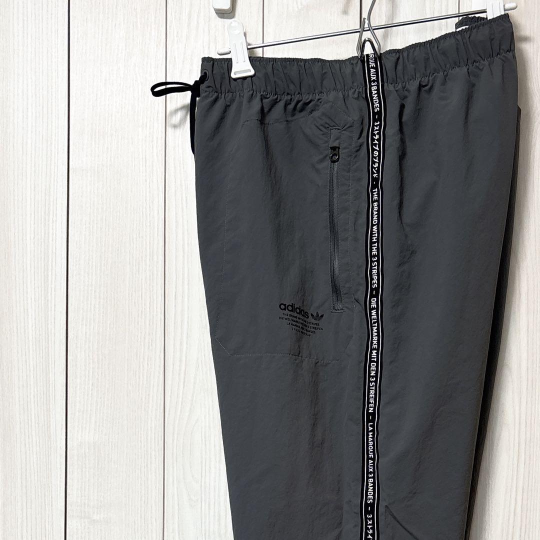 美品 アディダス adidas ナイロンパンツ トレフォイル 七分丈
