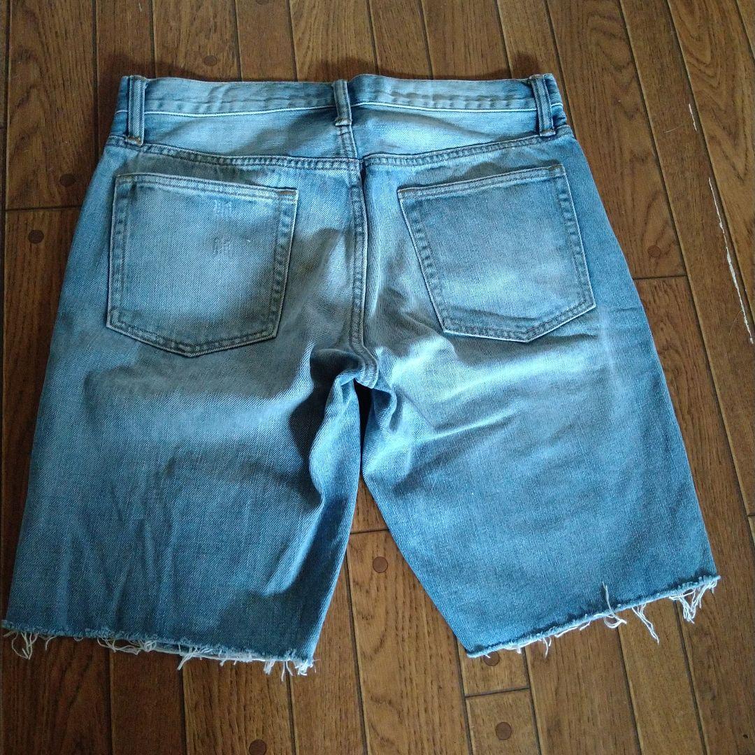 美品 GAP ダメージデニム ショートパンツ ライトブルー 42/76