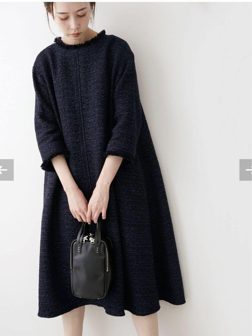 IENA &NAVY ツィードワンピース 38