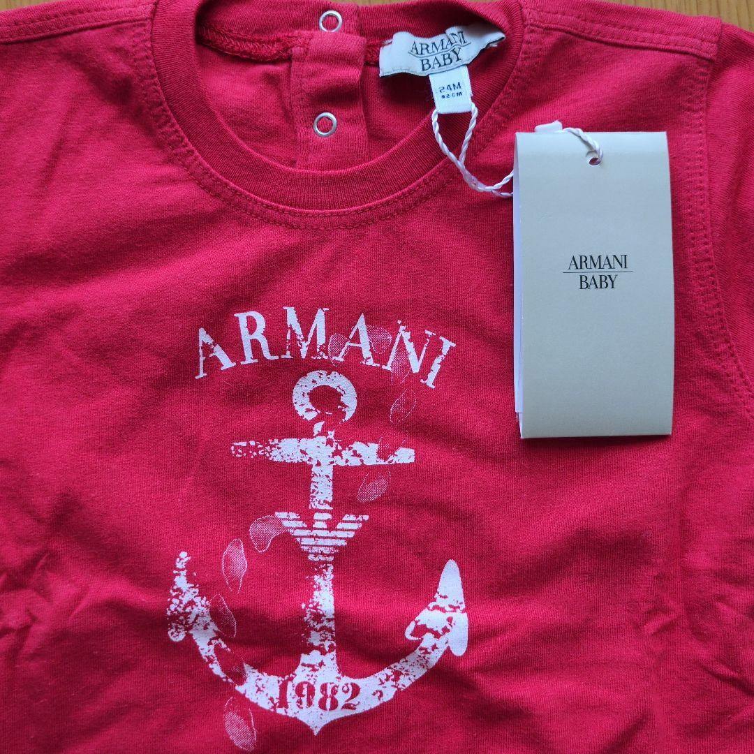 Armani Baby 赤 アンカー Tシャツ