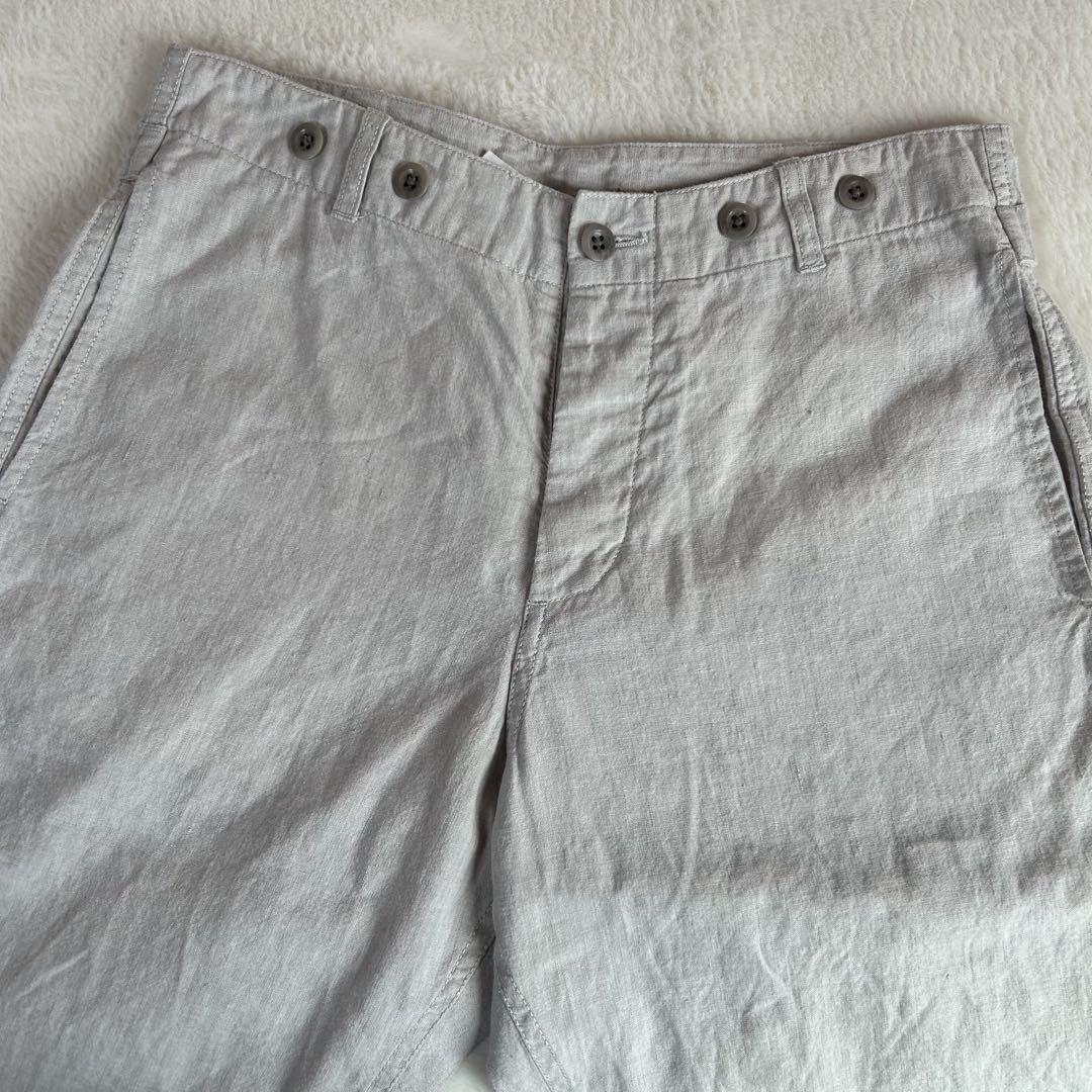 初夏　MHL マーガレットハウエル　リネン混七分パンツ　2M