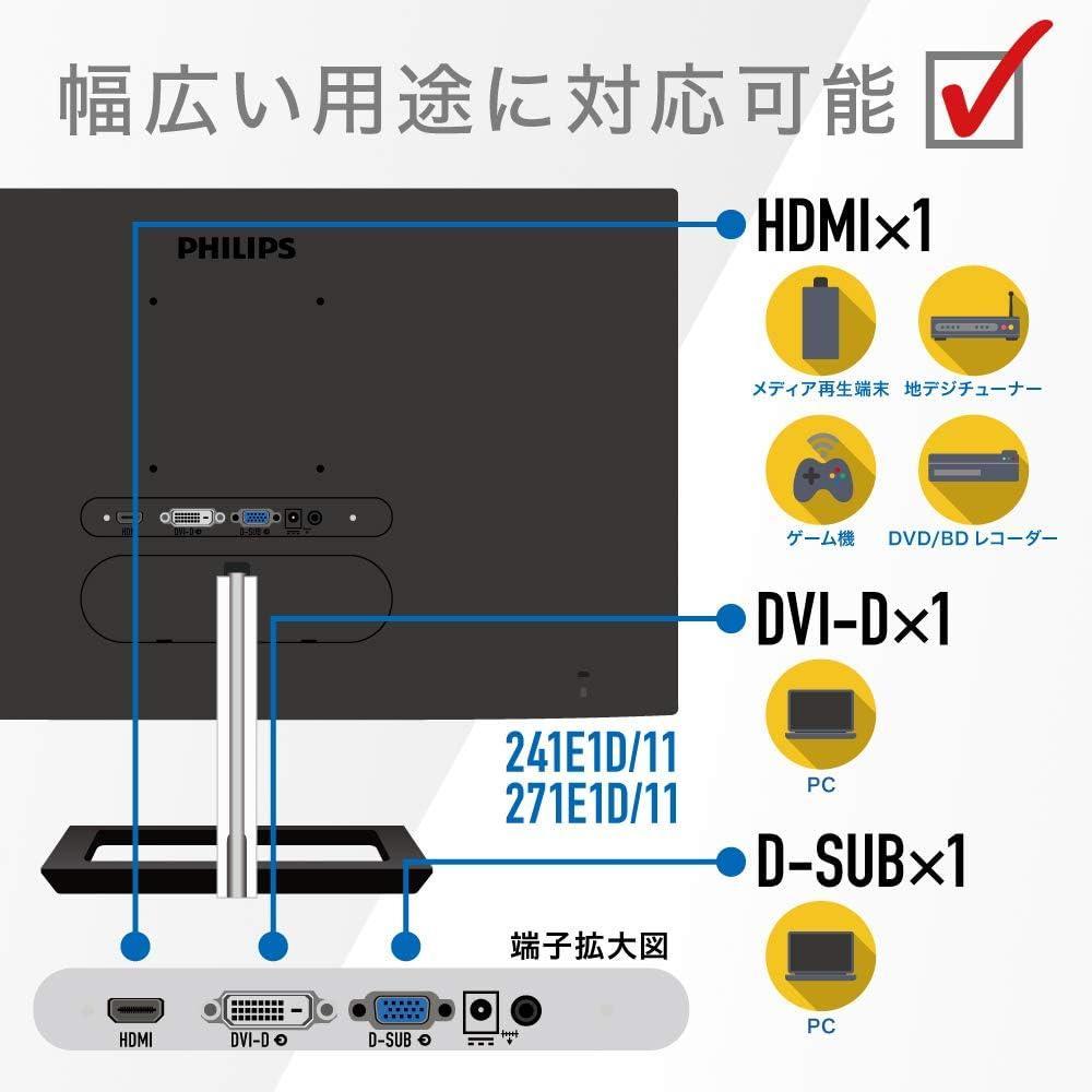 PHILIPS モニターディスプレイ 271E1D/11 (27インチ）