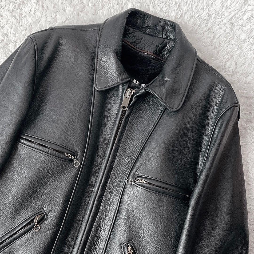 【美品】Schott 680 シングルライダースジャケット 本革 ボアライナー付