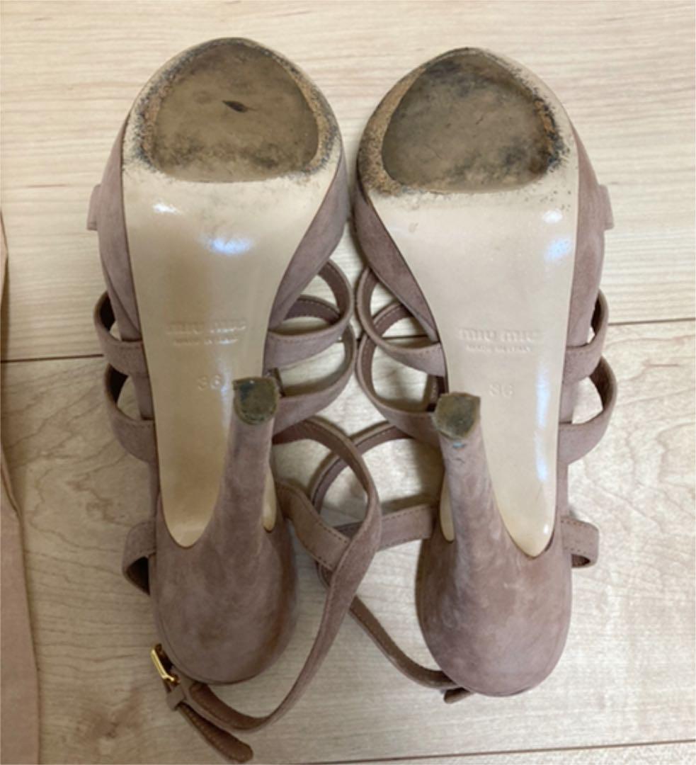 miumiu 定番 ミュウミュウ JcAG6-m58280767612 サンダル NEW