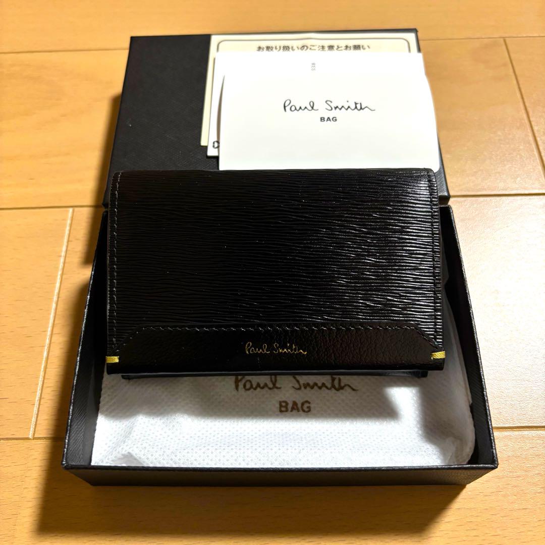 Paul Smith 名刺入れ　パネルディテール　ブラック　完売品