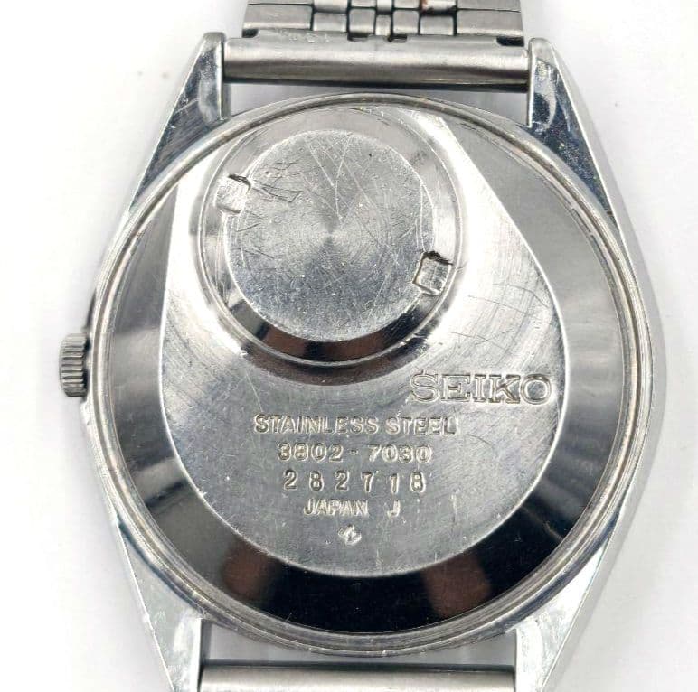 【希少 稼働】セイコー 腕時計 デイト 電池新品 38クォーツ アンティーク