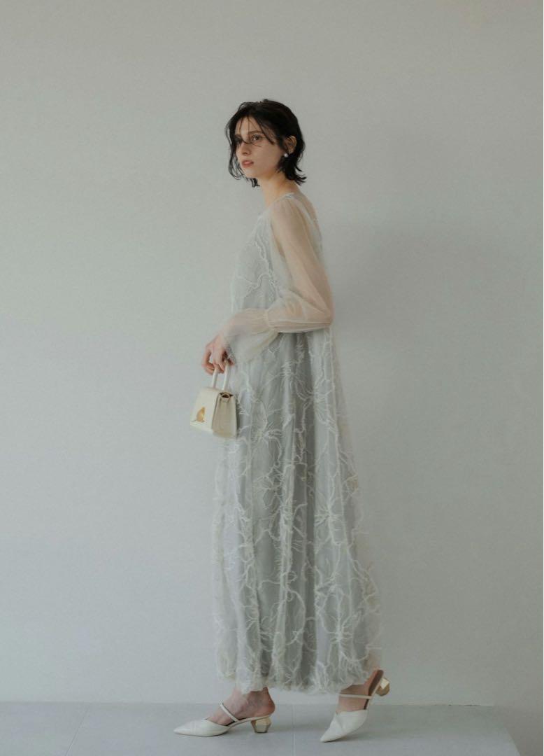 ★新品★LE’RURE 新作Plume broderie balloonドレス